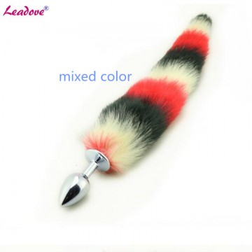  Man-made Fox Tail Metal Butt Plug